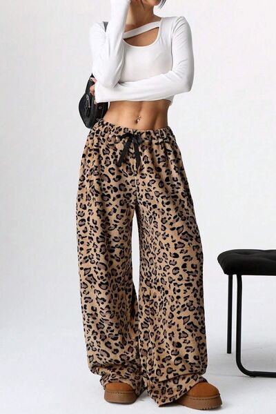 Leopard Wide Leg Pants - Pahabu - Women's Clothing & Shop