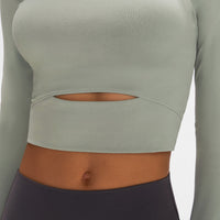 Millennia Long Sleeve Cropped Top With Sports Strap - Pahabu - Women's Clothing & Shop