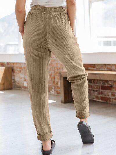 Drawstring Pants with Pockets - Pahabu - Women's Clothing & Shop