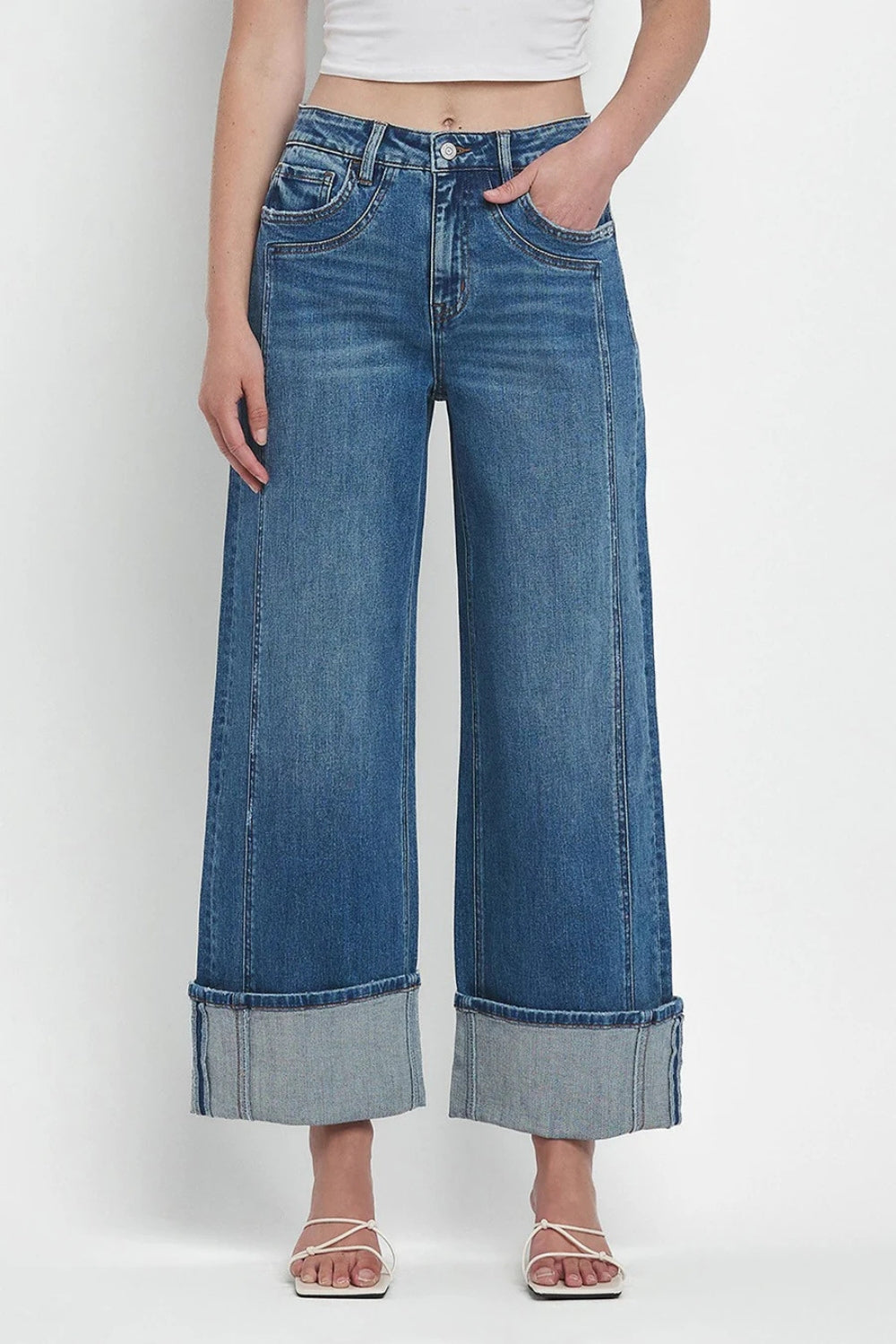 Straight Leg Jeans with Pockets - Pahabu - Women's Clothing & Shop