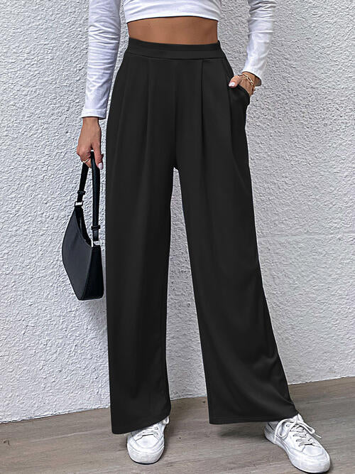 Perfee High Waist Straight Pants - Pahabu - Women's Clothing & Shop