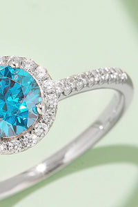 1 Carat Moissanite 925 Sterling Silver Halo Ring - Pahabu - Women's Clothing & Shop