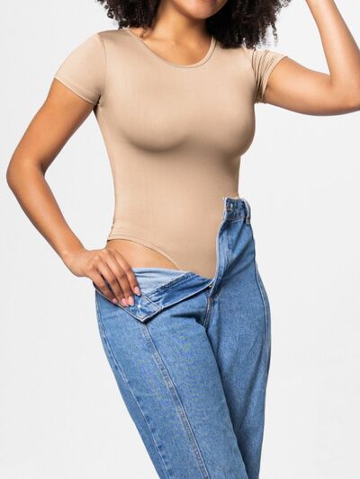 Full Size Round Neck Short Sleeve Bodysuit - Pahabu - Women's Clothing & Shop