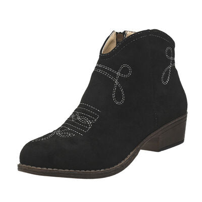 Block Heel Ankle Boots - Pahabu - Women's Clothing & Shop