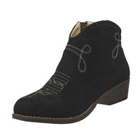 Block Heel Ankle Boots - Pahabu - Women's Clothing & Shop