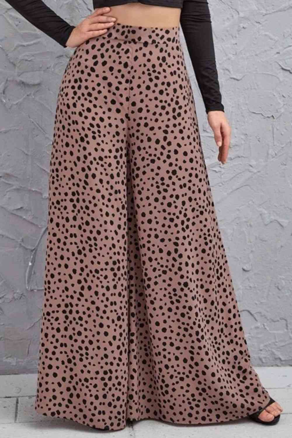 Animal Print High-Rise Culottes - Pahabu - Women's Clothing & Shop