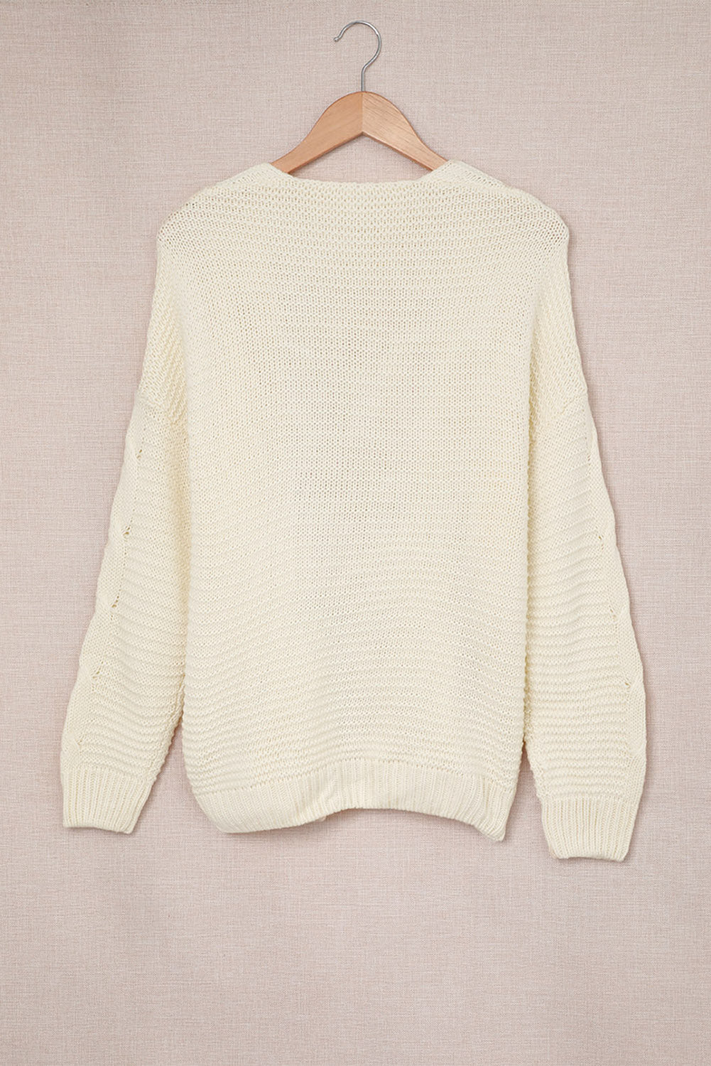 Cable-Knit Open Front Cardigan - Pahabu - Women's Clothing & Shop