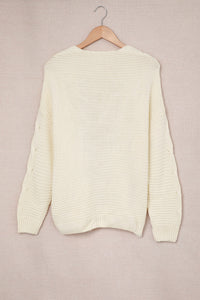 Cable-Knit Open Front Cardigan - Pahabu - Women's Clothing & Shop