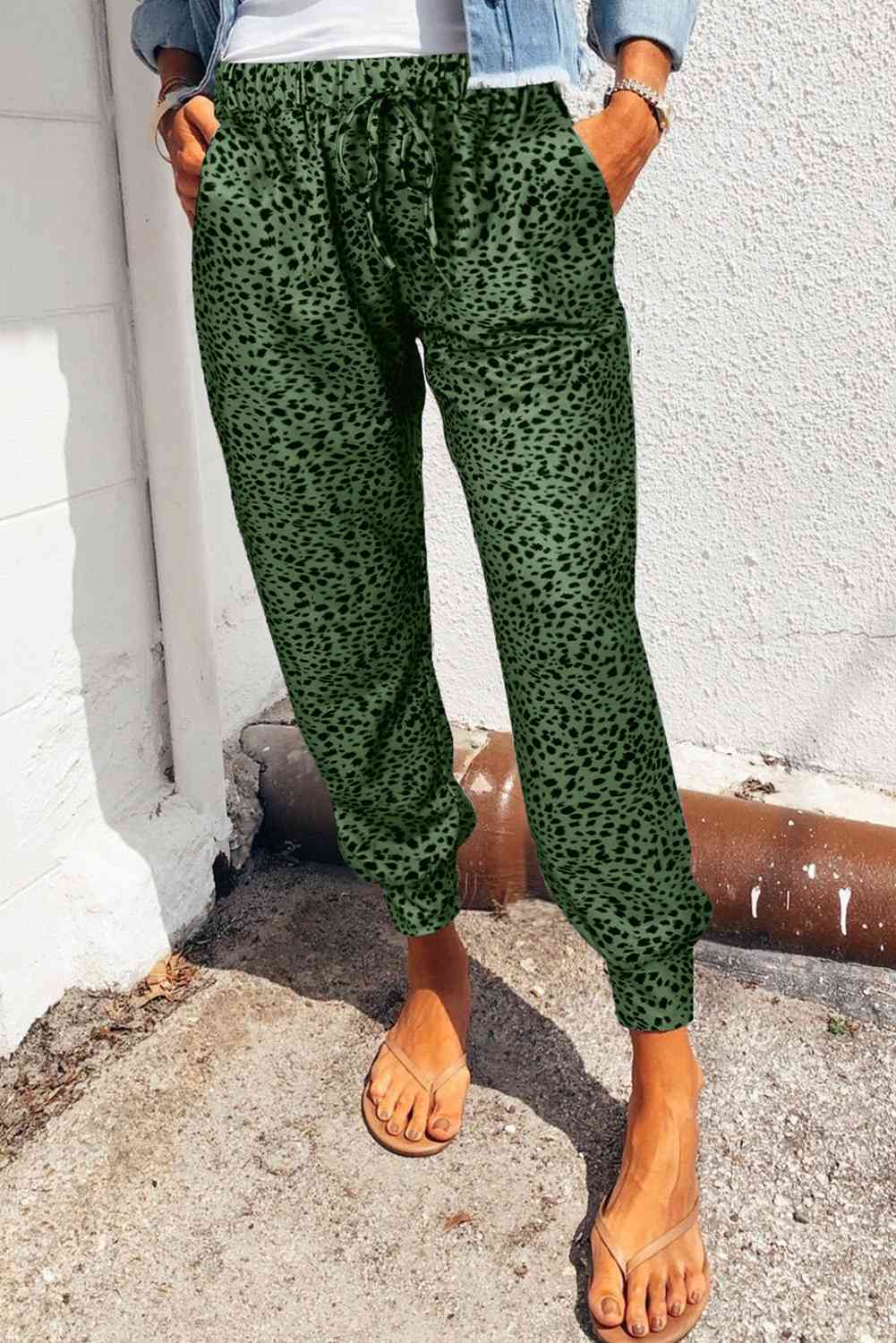 Leopard Print Joggers with Pockets - Pahabu - Women's Clothing & Shop