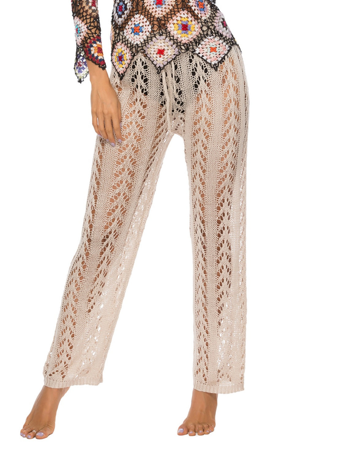 Cutout Drawstring High Waist Swim Pants - Pahabu - Women's Clothing & Shop