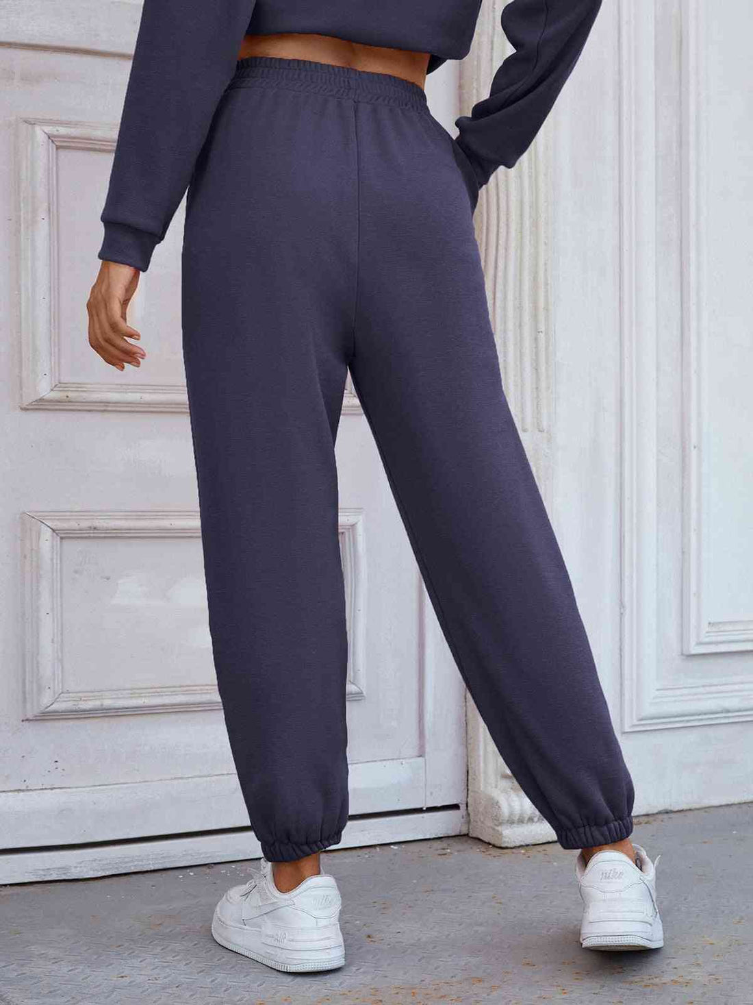 Elastic Waist Joggers with Pockets - Pahabu - Women's Clothing & Shop