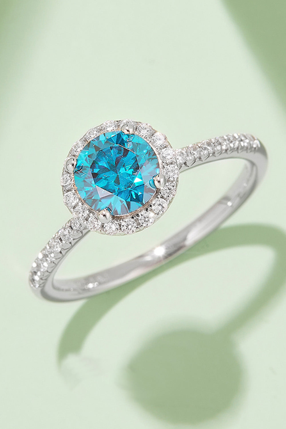 1 Carat Moissanite 925 Sterling Silver Halo Ring - Pahabu - Women's Clothing & Shop