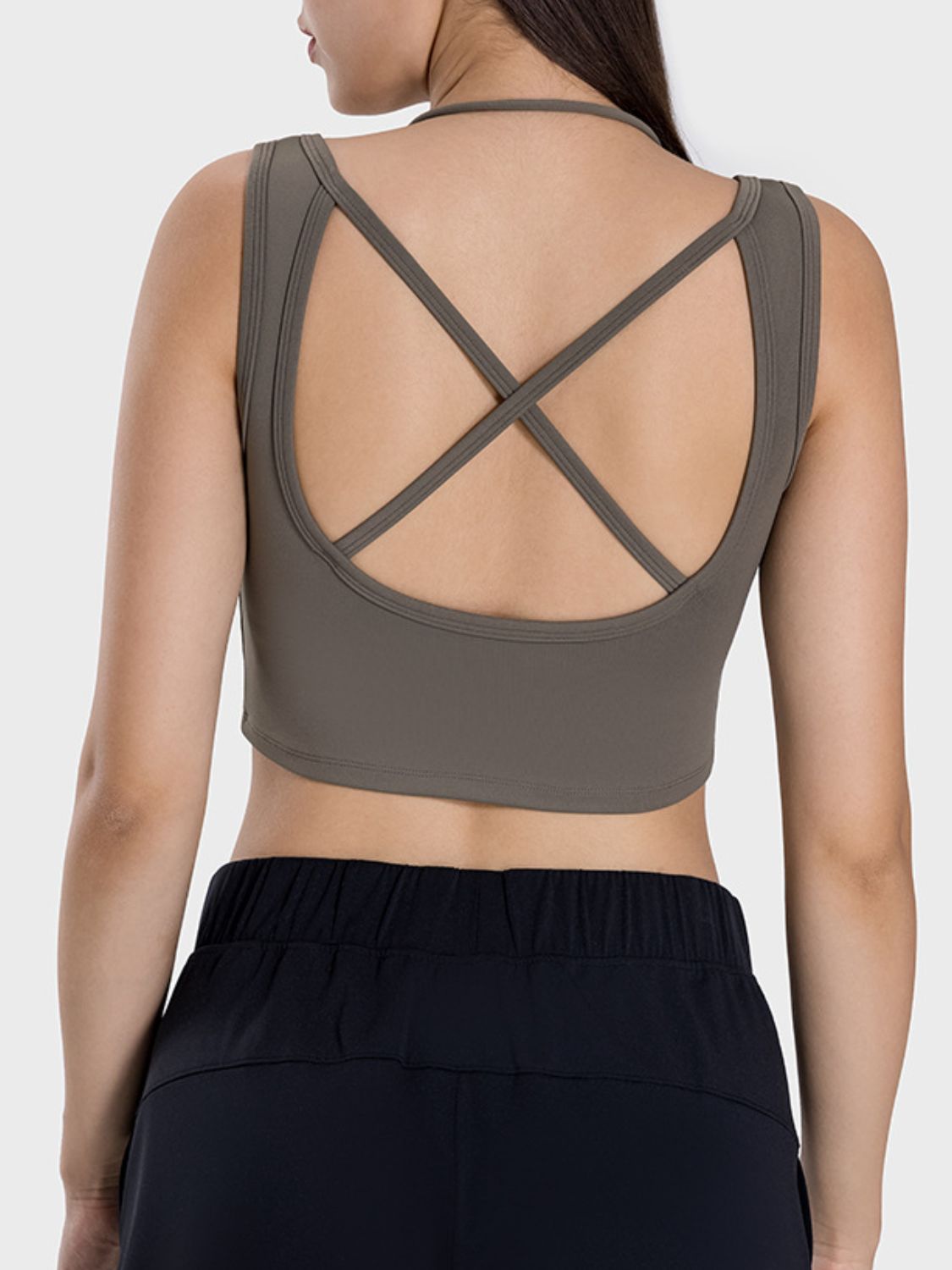 Millennia Crisscross Square Neck Active Tank - Pahabu - Women's Clothing & Shop