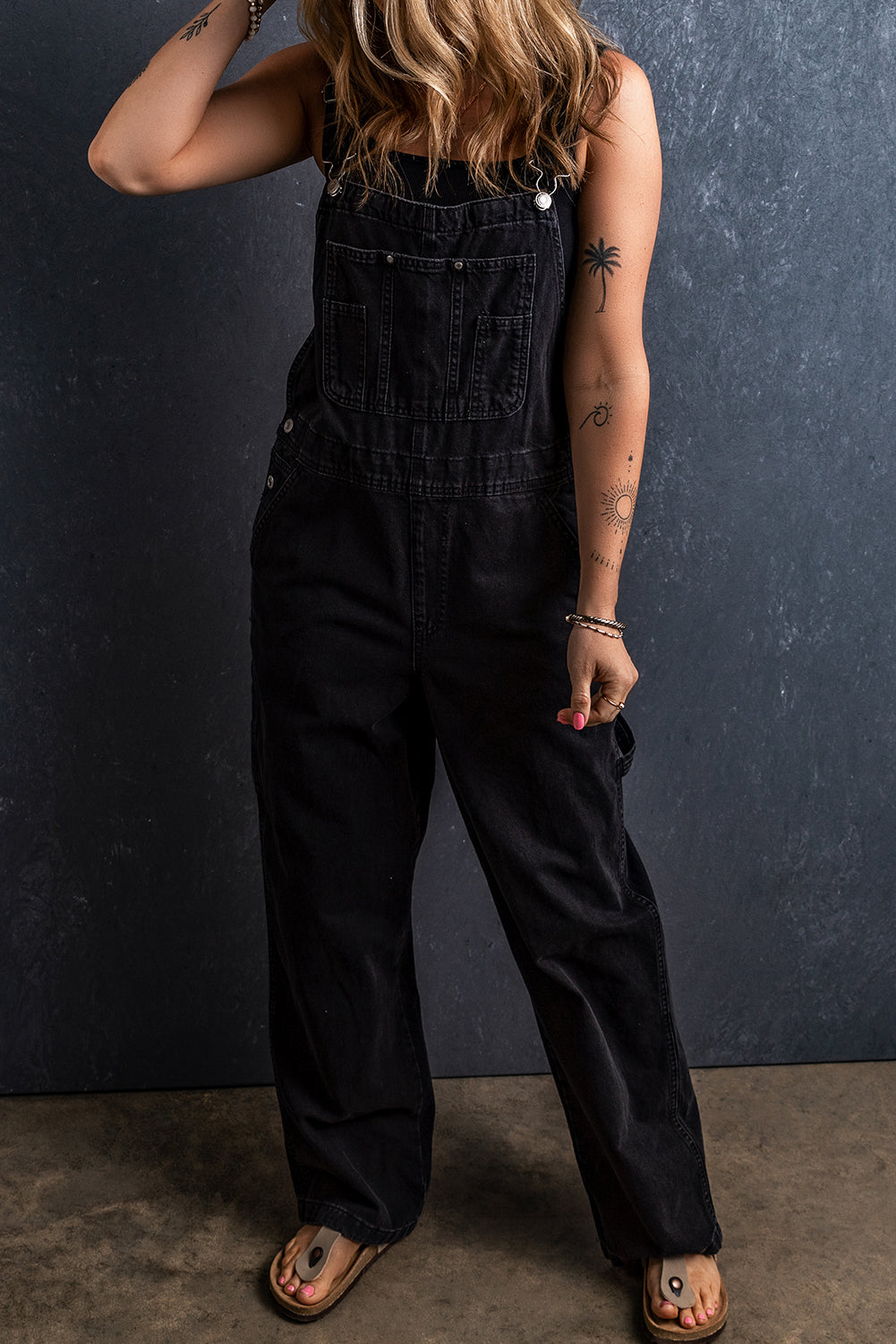 Pocketed Straight Denim Overalls - Pahabu - Women's Clothing & Shop