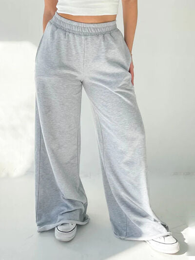 Elastic Waist Wide Leg Pants - Pahabu - Women's Clothing & Shop