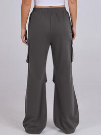 Elastic Waist Wide Leg Pants with Pockets - Pahabu - Women's Clothing & Shop