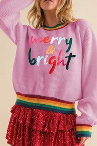 MERRY & BRIGHT Ribbed Round Neck Sweater - Pahabu - Women's Clothing & Shop