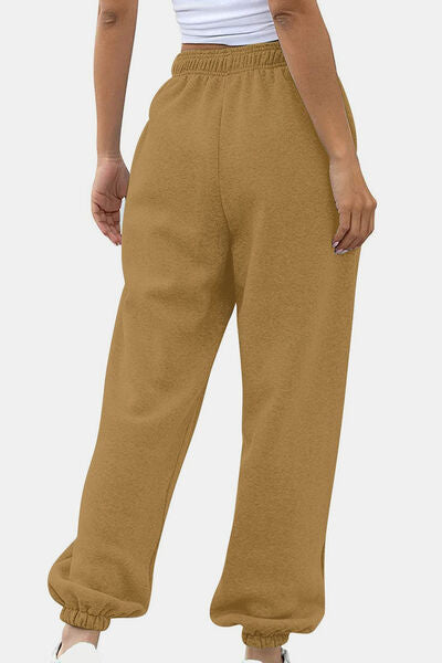 Elastic Waist Joggers with Pockets - Pahabu - Women's Clothing & Shop