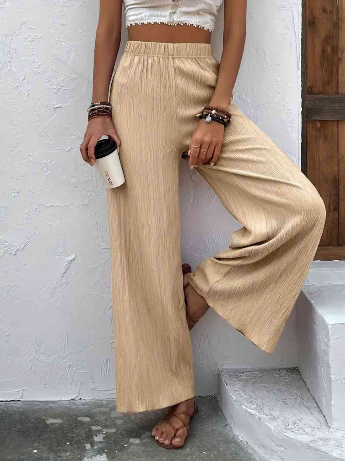 Full Size High Waist Wide Leg Pants - Pahabu - Women's Clothing & Shop