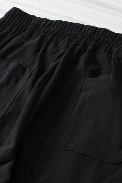 Half Elastic Waist Straight Pants - Pahabu - Women's Clothing & Shop