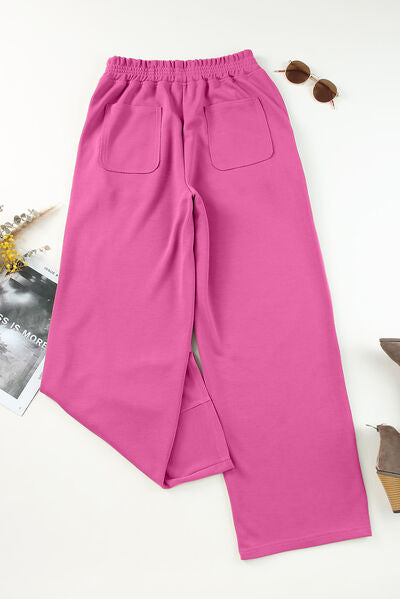 Elastic Waist Sweatpants with Pockets - Pahabu - Women's Clothing & Shop