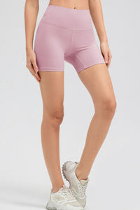 Wide Waistband Slim Fit Sports Shorts - Pahabu - Women's Clothing & Shop