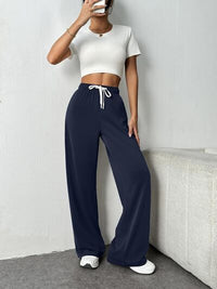 Drawstring Wide Leg Pants with Pockets - Pahabu - Women's Clothing & Shop