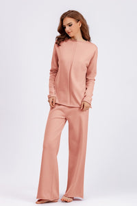 Basic Bae Rolled Round Neck Top and Pants Sweater Set - Pahabu - Women's Clothing & Shop