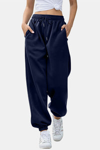 Elastic Waist Joggers with Pockets - Pahabu - Women's Clothing & Shop