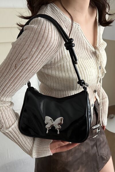 Butterfly PU Leather Knotted Strap Shoulder Bag - Pahabu - Women's Clothing & Shop