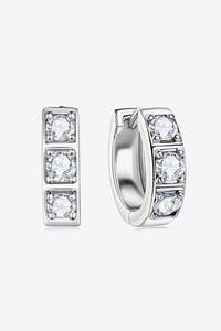 Inlaid Moissanite Huggie Earrings - Pahabu - Women's Clothing & Shop