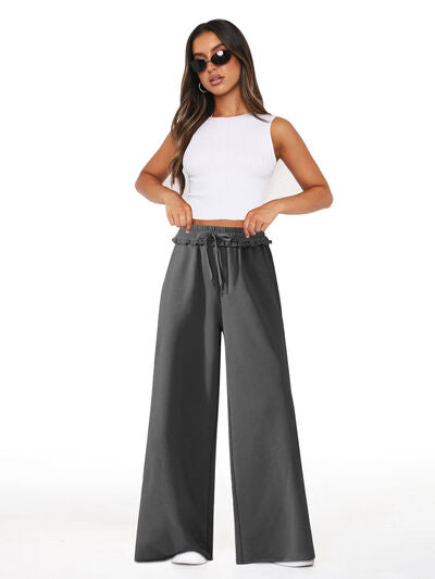 High Waist Wide Leg Pants - Pahabu - Women's Clothing & Shop