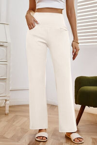 High Waist Wide Leg Pants with Pockets - Pahabu - Women's Clothing & Shop