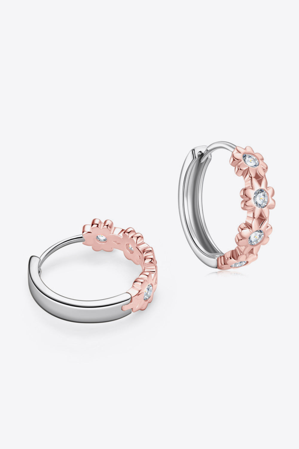 Moissanite 925 Sterling Silver Huggie Earrings - Pahabu - Women's Clothing & Shop