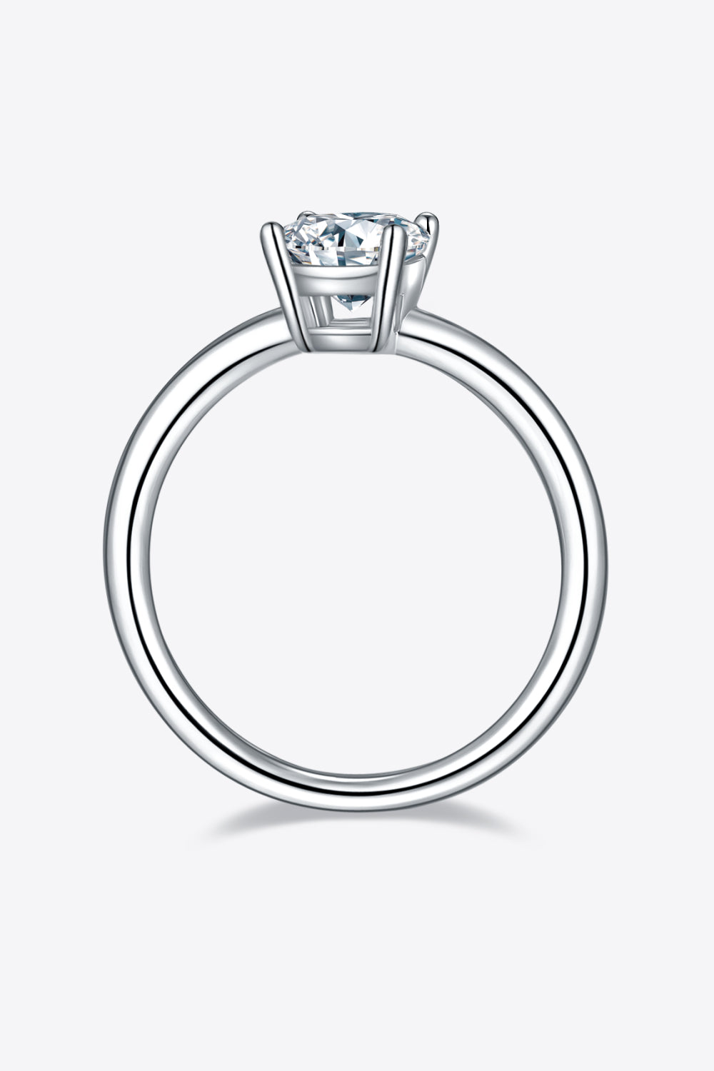 1 Carat Moissanite 925 Sterling Silver Solitaire Ring - Pahabu - Women's Clothing & Shop