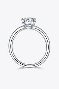 1 Carat Moissanite 925 Sterling Silver Solitaire Ring - Pahabu - Women's Clothing & Shop