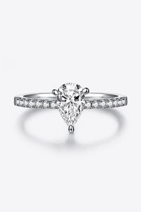 1 Carat Moissanite 925 Sterling Silver Side Stone Ring - Pahabu - Women's Clothing & Shop