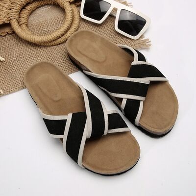 Contrast Open Toe Platform Sandals - Pahabu - Women's Clothing & Shop