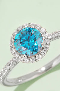 1 Carat Moissanite 925 Sterling Silver Halo Ring - Pahabu - Women's Clothing & Shop