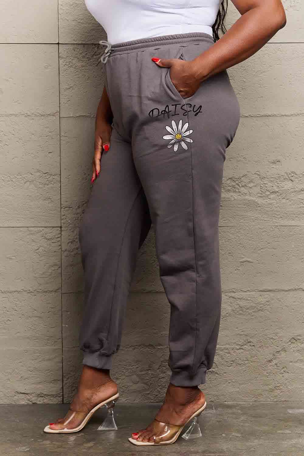 Simply Love Simply Love Full Size Drawstring DAISY Graphic Long Sweatpants - Pahabu - Women's Clothing & Shop