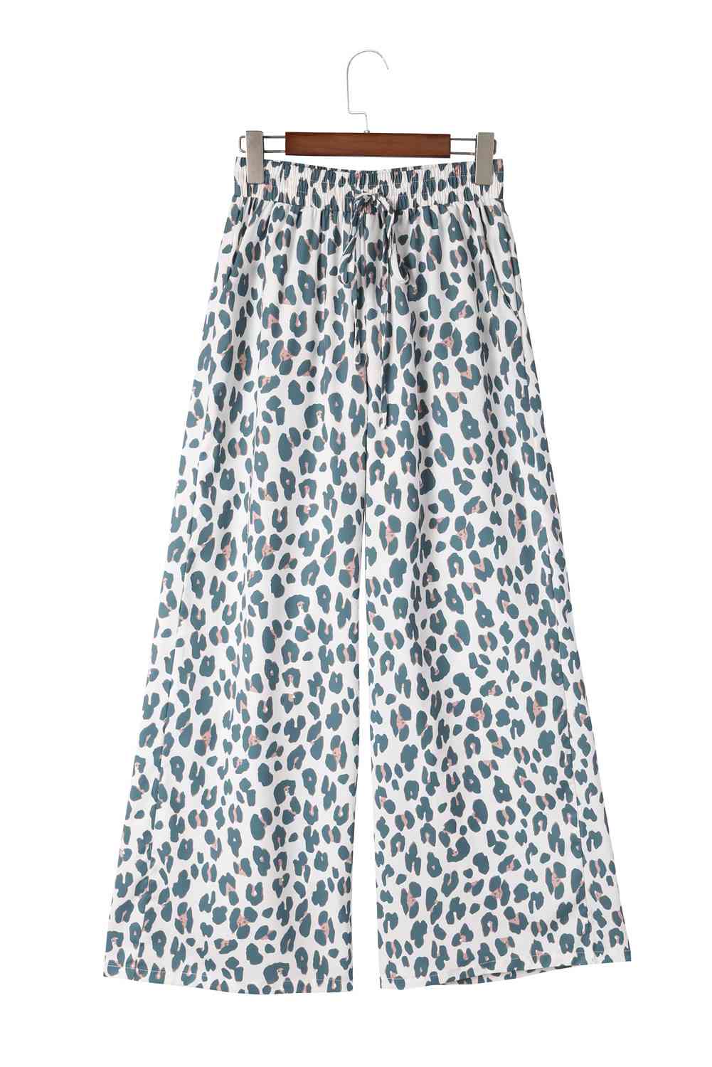 Leopard Drawstring Waist Culottes - Pahabu - Women's Clothing & Shop