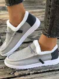 Fluff Round Toe Flat Slip-Ons - Pahabu - Women's Clothing & Shop