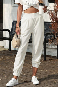 Elastic Waist Pocketed Joggers - Pahabu - Women's Clothing & Shop