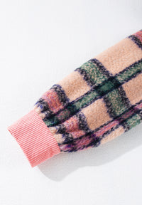 Fuzzy Plaid Corduroy Patchwork Shacket - Pahabu - Women's Clothing & Shop