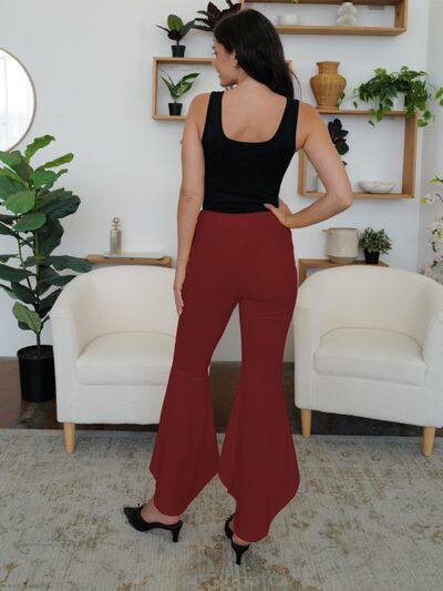 FAM-FAM High-Low Bootcut Pants - Pahabu - Women's Clothing & Shop