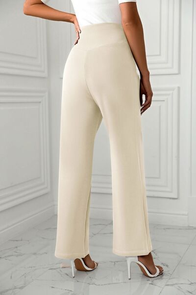 High Waist Straight Leg Pants - Pahabu - Women's Clothing & Shop