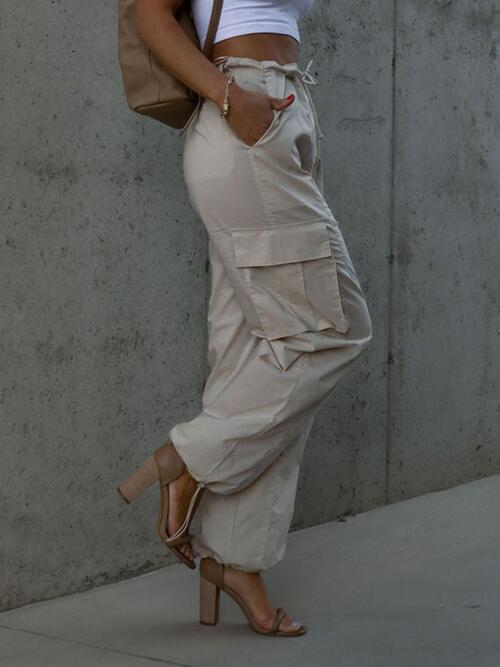 Drawstring Pants with Pockets - Pahabu - Women's Clothing & Shop