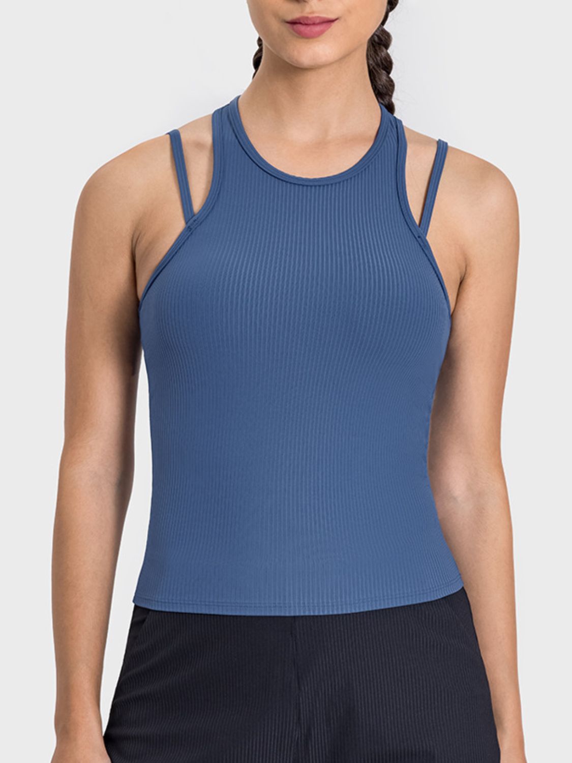 Millennia Cutout Round Neck Racerback Active Tank - Pahabu - Women's Clothing & Shop