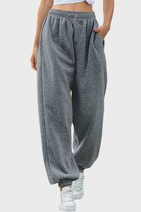 Elastic Waist Joggers with Pockets - Pahabu - Women's Clothing & Shop