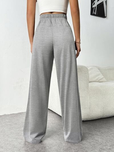 Drawstring Wide Leg Pants with Pockets - Pahabu - Women's Clothing & Shop